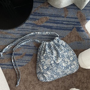 LIBERTY Flat Drawstring Bag (BLUE)
